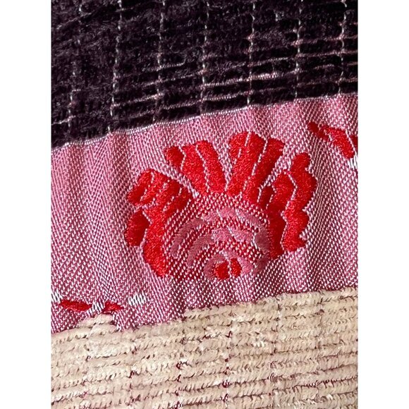 K Studio Textured Jacket 14 Pink Striped Floral Embroidery Resort Classic Preppy - Picture 9 of 15
